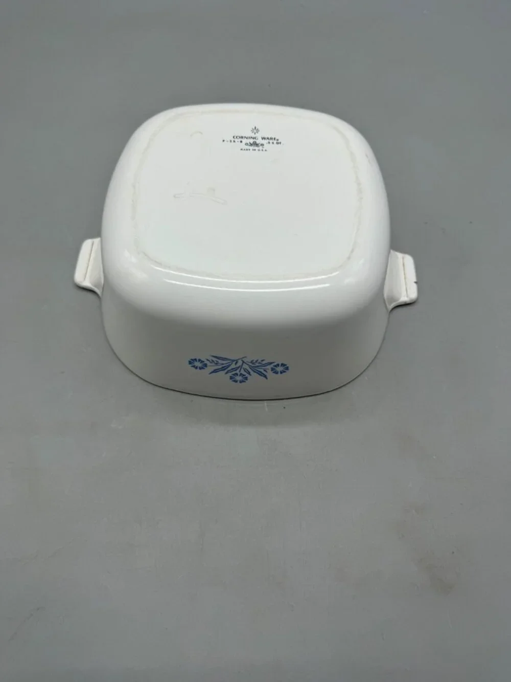 Corning Ware 2 1/2 Qt Casserole Dish Blue Cornflower Pattern Made In USA READ